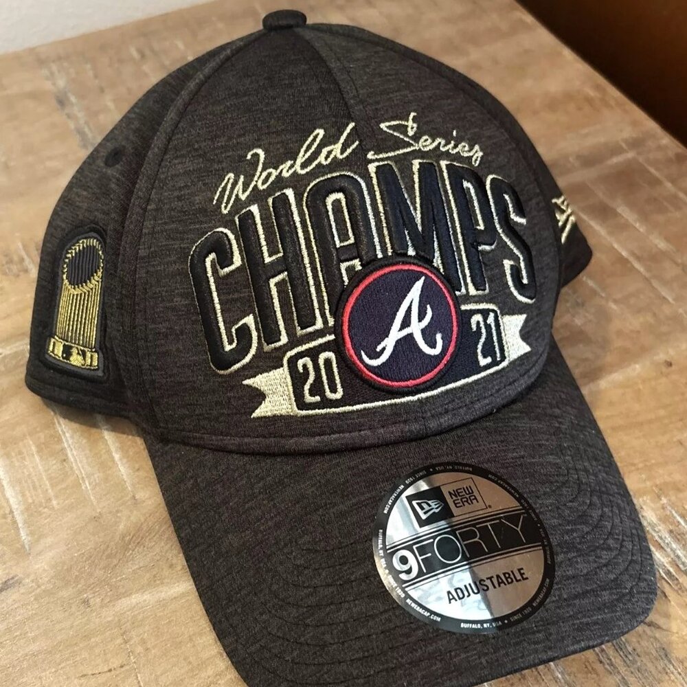 Atlanta Braves 2021 WORLD SERIES Champions LOCKER ROOM New Era 9Forty Hat Cap